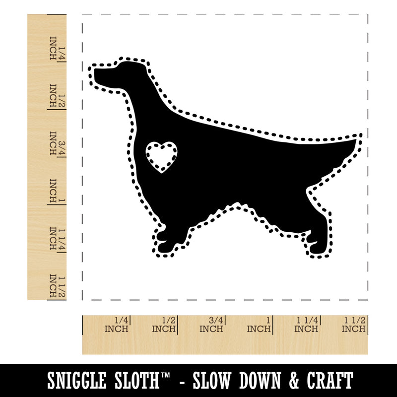 Irish Setter Dog with Heart Self-Inking Rubber Stamp Ink Stamper