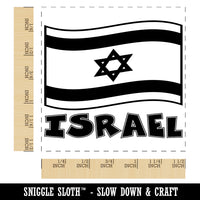 Israel with Waving Flag Cute Self-Inking Rubber Stamp Ink Stamper