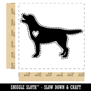 Labrador Retriever Dog with Heart Self-Inking Rubber Stamp Ink Stamper