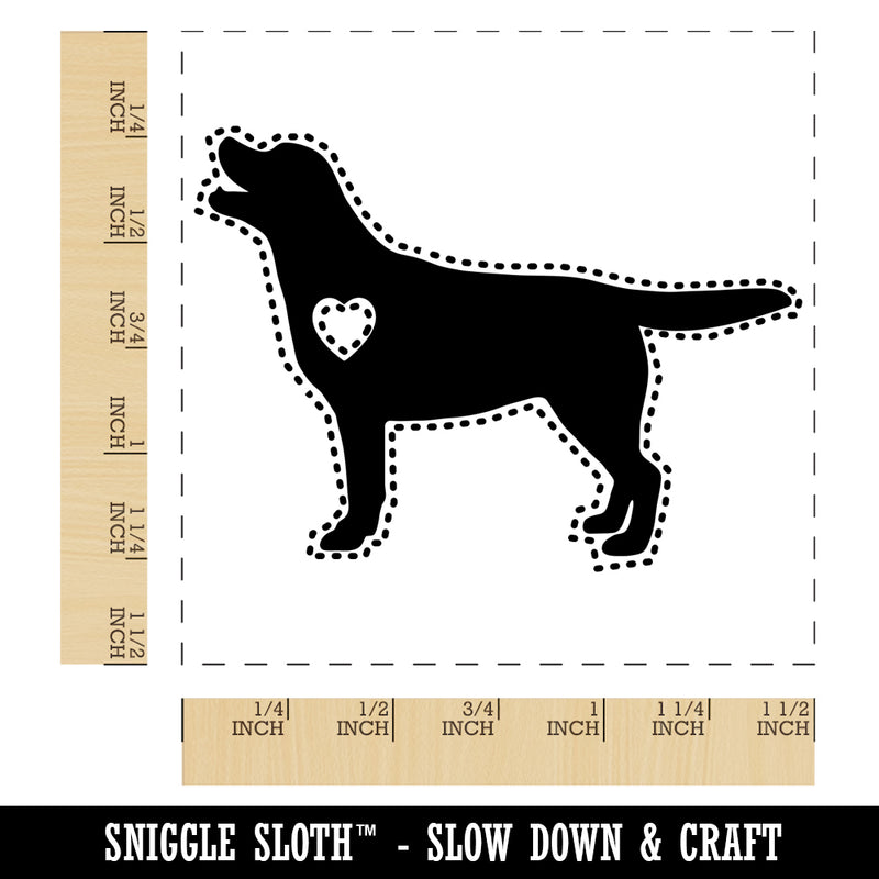 Labrador Retriever Dog with Heart Self-Inking Rubber Stamp Ink Stamper