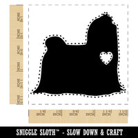 Maltese Dog with Heart Self-Inking Rubber Stamp Ink Stamper
