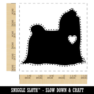 Maltese Dog with Heart Self-Inking Rubber Stamp Ink Stamper