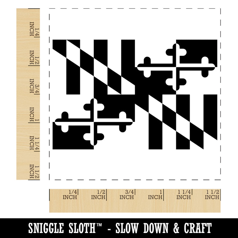 Maryland Flag Self-Inking Rubber Stamp Ink Stamper