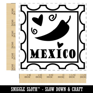 Mexico Chili Pepper Passport Travel Self-Inking Rubber Stamp Ink Stamper