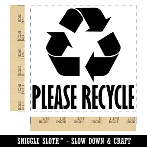 Please Recycle with Symbol Self-Inking Rubber Stamp Ink Stamper