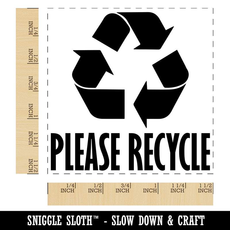 Please Recycle with Symbol Self-Inking Rubber Stamp Ink Stamper