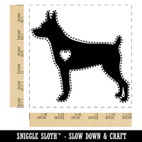 Rat Terrier Dog with Heart Self-Inking Rubber Stamp Ink Stamper