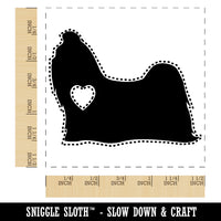 Shih Tzu Dog with Heart Self-Inking Rubber Stamp Ink Stamper