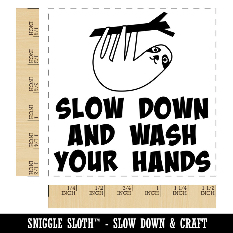 Slow Down Wash Your Hands Slow Teacher Motivation Self-Inking Rubber Stamp Ink Stamper