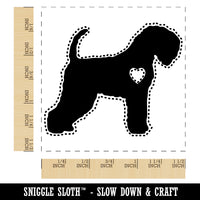 Soft Coated Wheaten Terrier Dog with Heart Self-Inking Rubber Stamp Ink Stamper