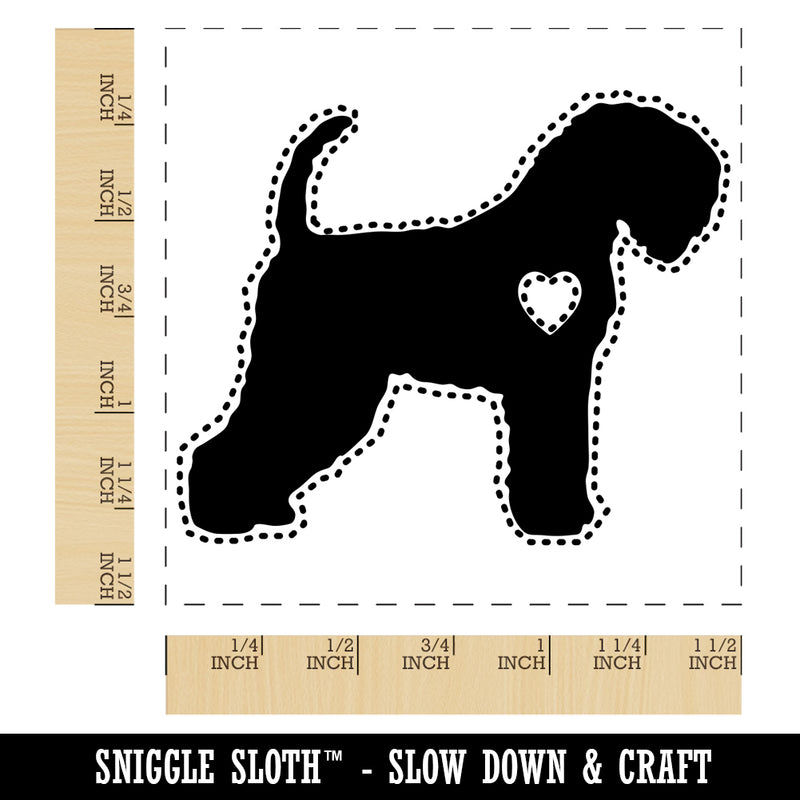 Soft Coated Wheaten Terrier Dog with Heart Self-Inking Rubber Stamp Ink Stamper