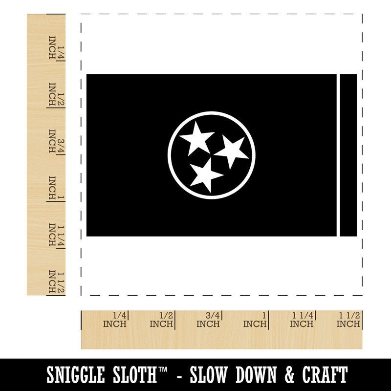 Tennessee Flag Self-Inking Rubber Stamp Ink Stamper