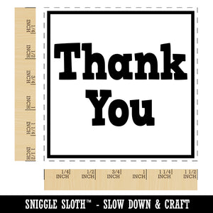 Thank You in Box Self-Inking Rubber Stamp Ink Stamper