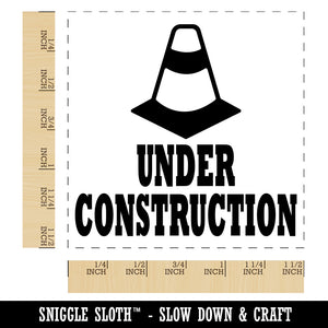 Under Construction Traffic Cone Teacher Motivation Self-Inking Rubber Stamp Ink Stamper