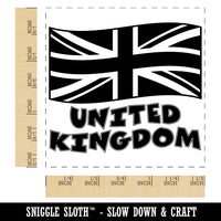 United Kingdom with Waving Flag Union Jack Cute Self-Inking Rubber Stamp Ink Stamper