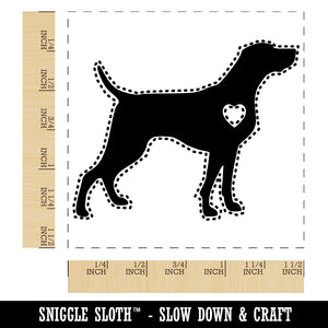 Weimaraner Dog with Heart Self-Inking Rubber Stamp Ink Stamper