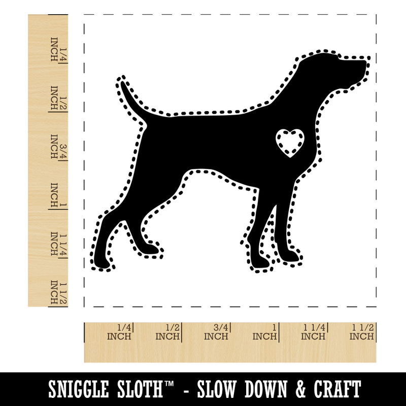 Weimaraner Dog with Heart Self-Inking Rubber Stamp Ink Stamper