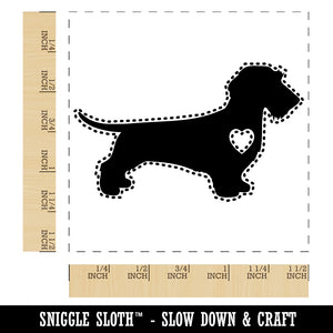 Wirehaired Dachshund Dog with Heart Self-Inking Rubber Stamp Ink Stamper