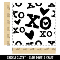 XO Love Heart Pattern Background Self-Inking Rubber Stamp Ink Stamper