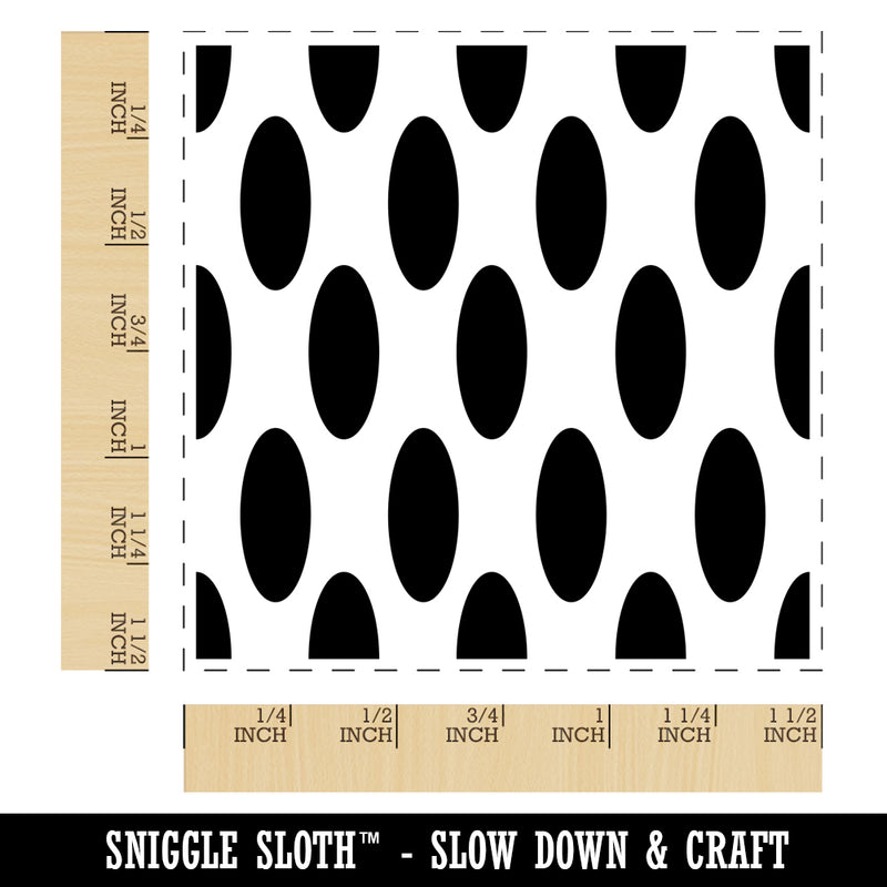 Abstract Oval Pattern Background Self-Inking Rubber Stamp Ink Stamper