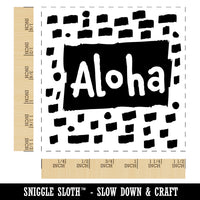 Aloha Hello Hawaiian Doodle Self-Inking Rubber Stamp Ink Stamper