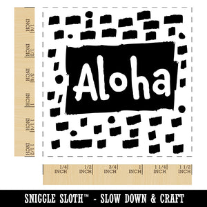 Aloha Hello Hawaiian Doodle Self-Inking Rubber Stamp Ink Stamper