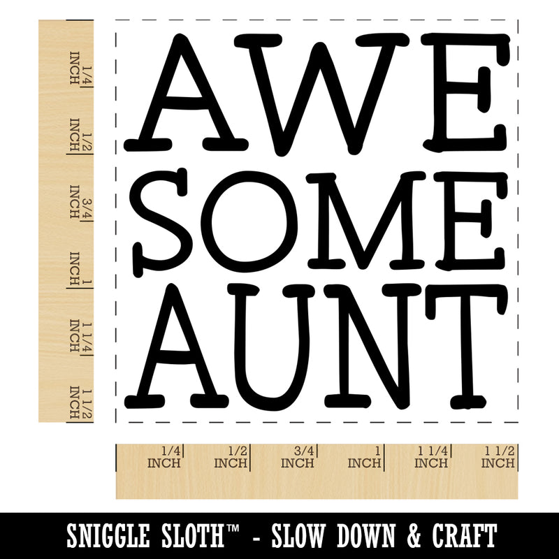 Awesome Aunt Fun Text Self-Inking Rubber Stamp Ink Stamper