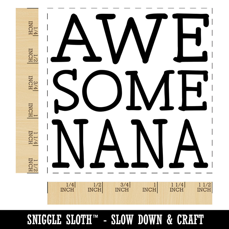 Awesome Nana Fun Text Self-Inking Rubber Stamp Ink Stamper