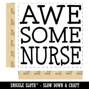 Awesome Nurse Fun Text Self-Inking Rubber Stamp Ink Stamper