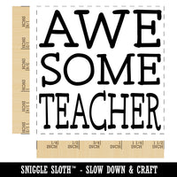 Awesome Teacher Fun Text Self-Inking Rubber Stamp Ink Stamper