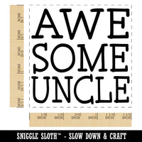 Awesome Uncle Fun Text Self-Inking Rubber Stamp Ink Stamper