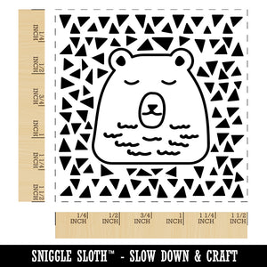 Bear Sleeping Doodle Self-Inking Rubber Stamp Ink Stamper