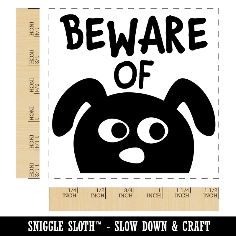 Beware of Dog Funny Doodle Self-Inking Rubber Stamp Ink Stamper