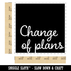 Change of Plans Text Self-Inking Rubber Stamp Ink Stamper