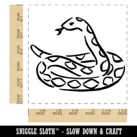 Coiled Snake Forked Tongue Self-Inking Rubber Stamp Ink Stamper