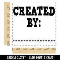 Created By Fill In Self-Inking Rubber Stamp Ink Stamper