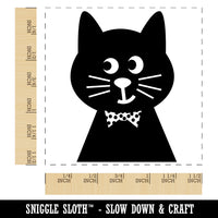 Fancy Cat with Bow Tie Self-Inking Rubber Stamp Ink Stamper