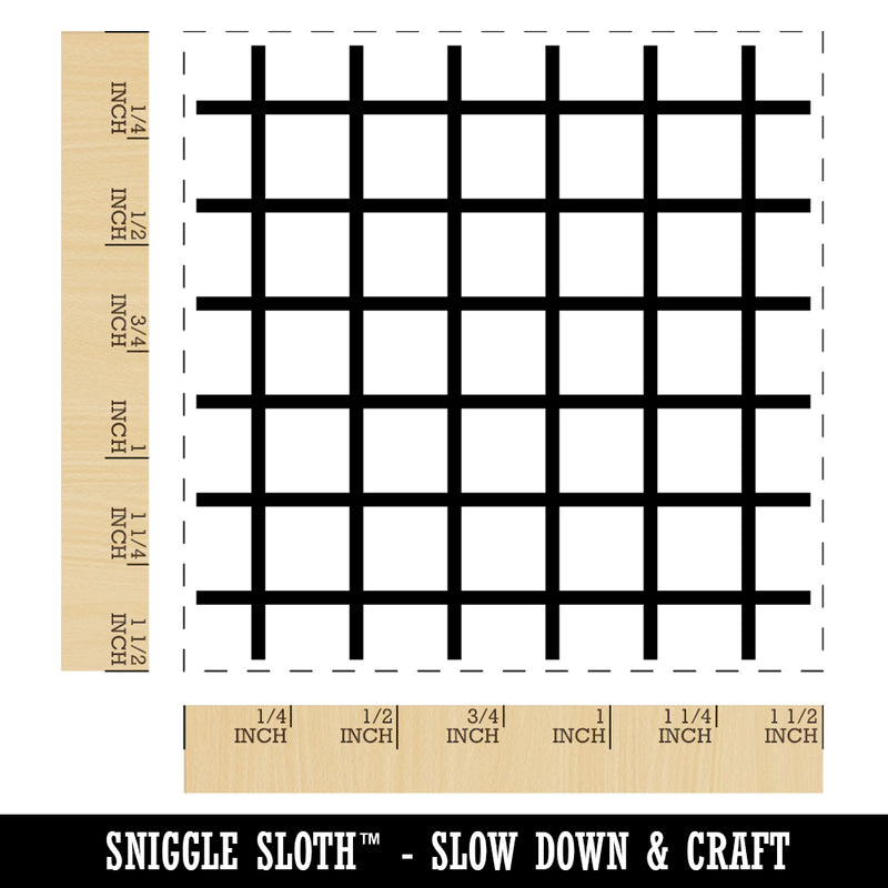 Grid Lines Self-Inking Rubber Stamp Ink Stamper