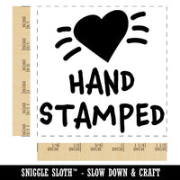 Hand Stamped Love Heart Self-Inking Rubber Stamp Ink Stamper