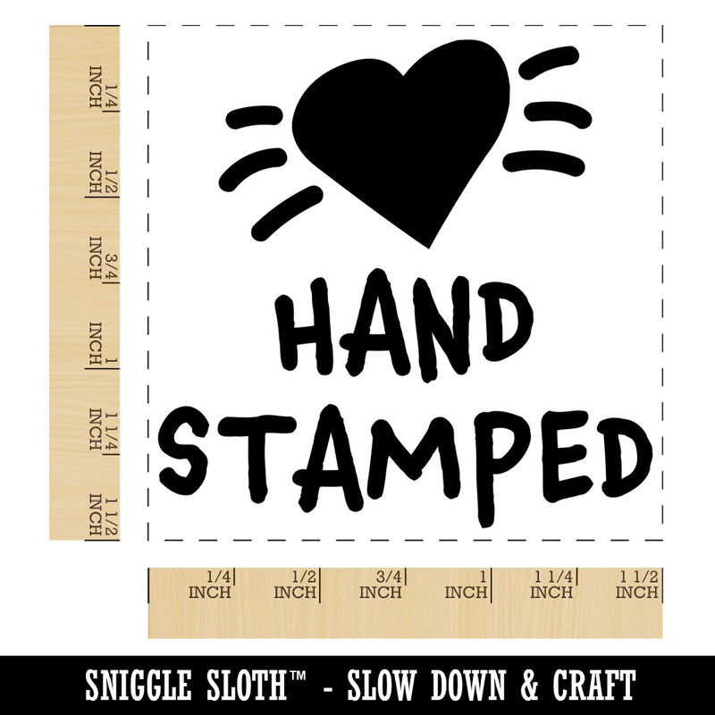Hand Stamped Love Heart Self-Inking Rubber Stamp Ink Stamper