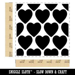 Heart Pattern Background Self-Inking Rubber Stamp Ink Stamper