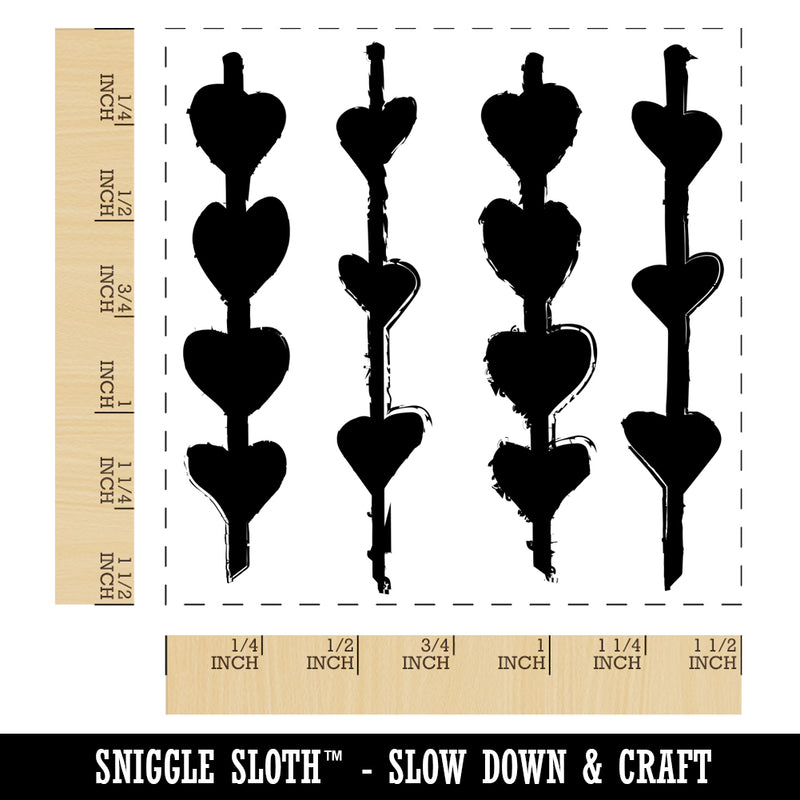 Heart Vines Background Sketch Self-Inking Rubber Stamp Ink Stamper