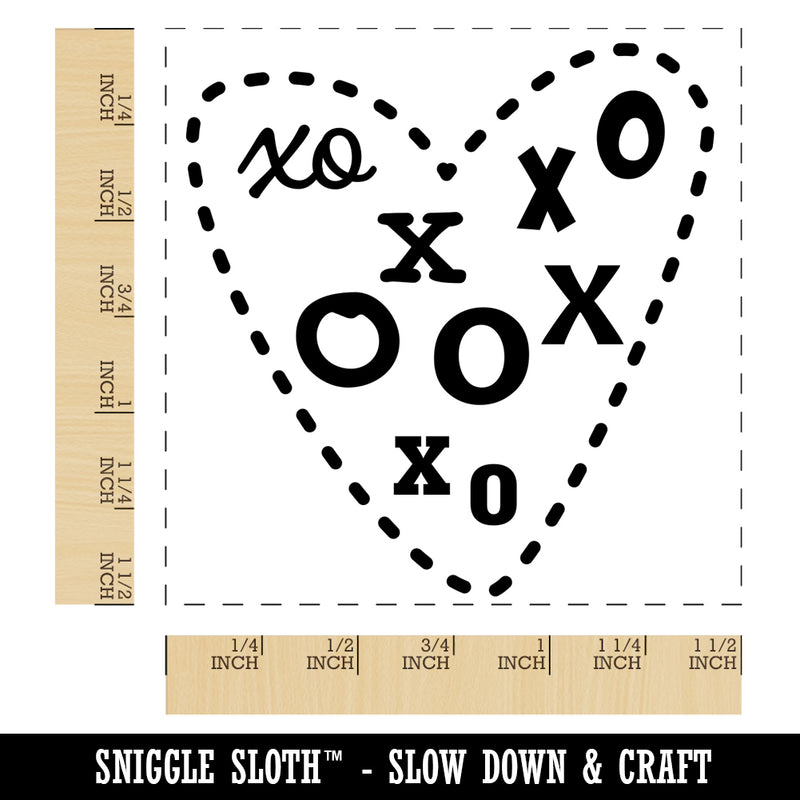 Heart XO Love Self-Inking Rubber Stamp Ink Stamper