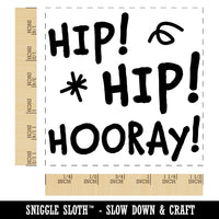 Hip Hip Hooray Fun Text Self-Inking Rubber Stamp Ink Stamper