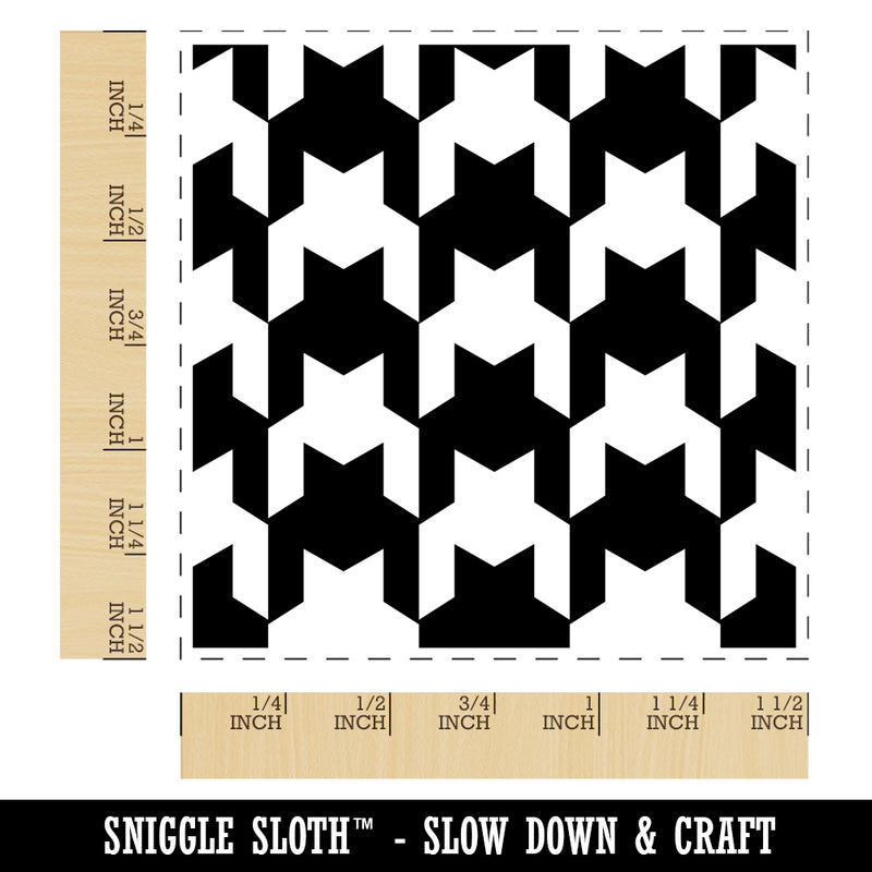 Houndstooth Pattern Background Self-Inking Rubber Stamp Ink Stamper