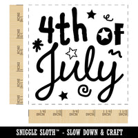 July 4th Independence Day Patriotic Cute Text Self-Inking Rubber Stamp Ink Stamper