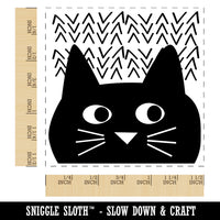 Mischievous Cat Peering Self-Inking Rubber Stamp Ink Stamper