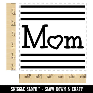 Mom Love Stripes Mother's Day Self-Inking Rubber Stamp Ink Stamper