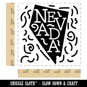 Nevada State with Text Swirls Self-Inking Rubber Stamp Ink Stamper