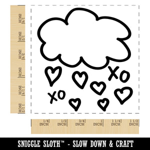 Showers of Love Hearts Self-Inking Rubber Stamp Ink Stamper